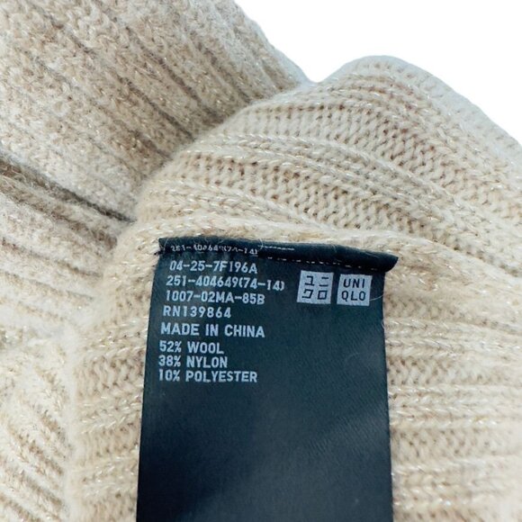 Uniqlo 52% Wool Thick Knit Oversized Slouchy Sweater - Picture 6 of 7